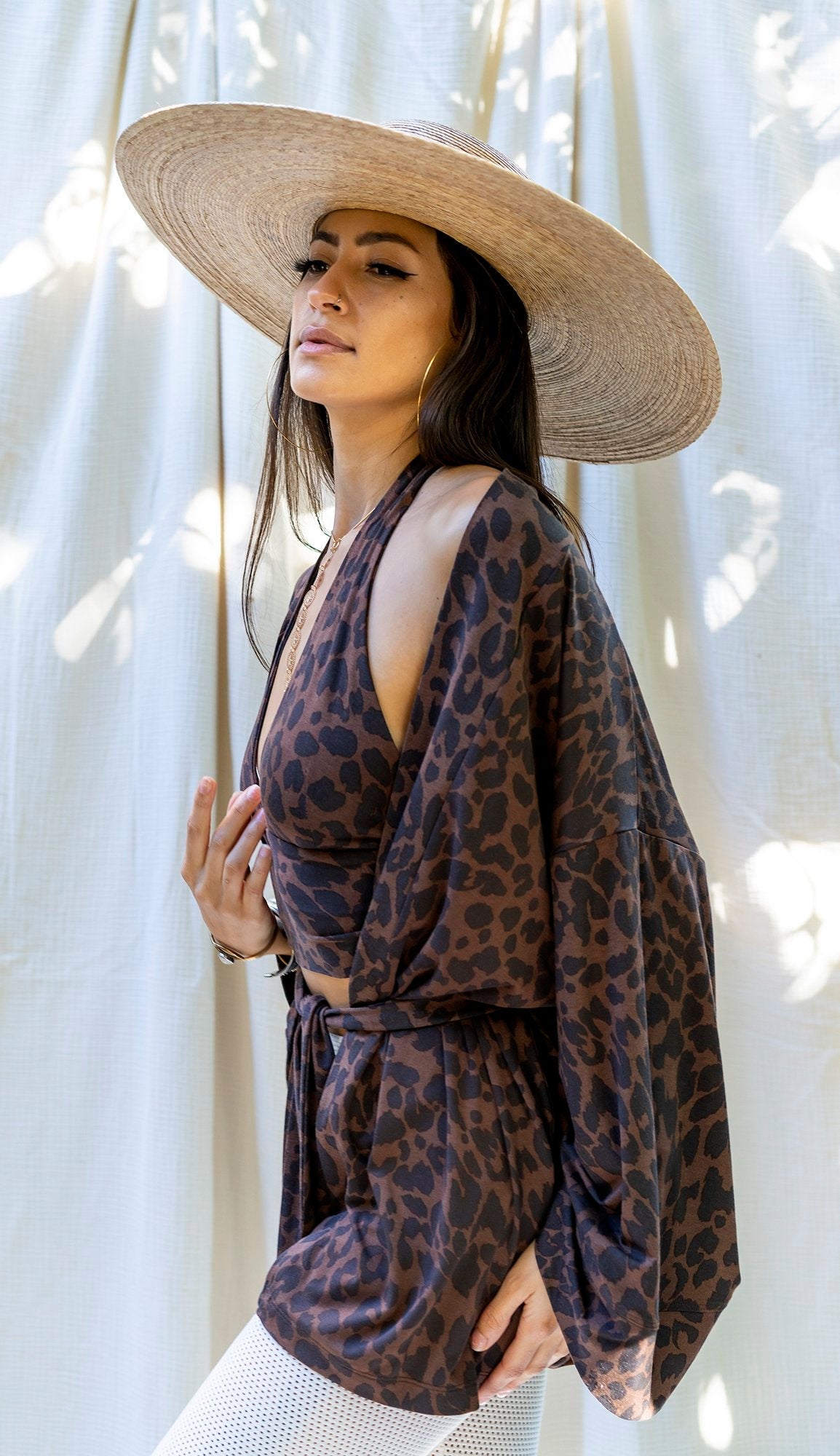 LEISURE ROBE - COCOA LEOPARD