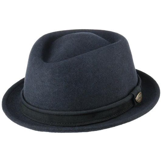 Lennaron Pork Pie Wool Fedora Hat