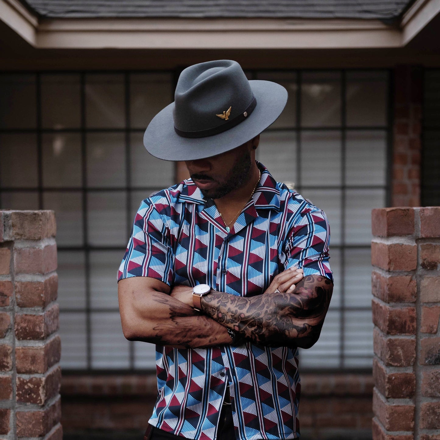 Dapper Men's Felt Fedora Hat__ark Grey