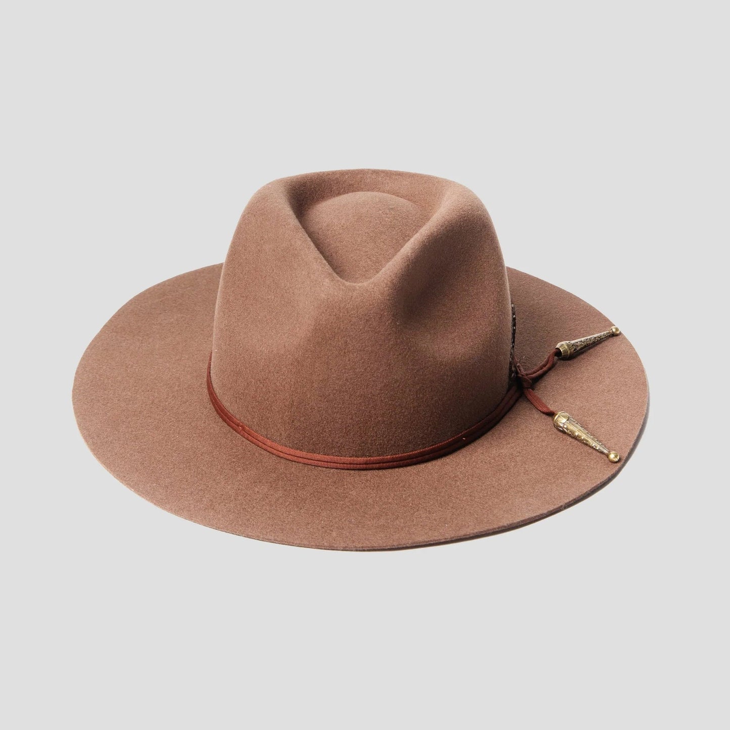 Classic Men's Felt Fedora Hat-Taupe