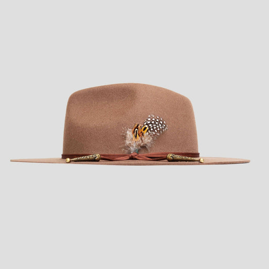 Classic Men's Felt Fedora Hat-Walnut