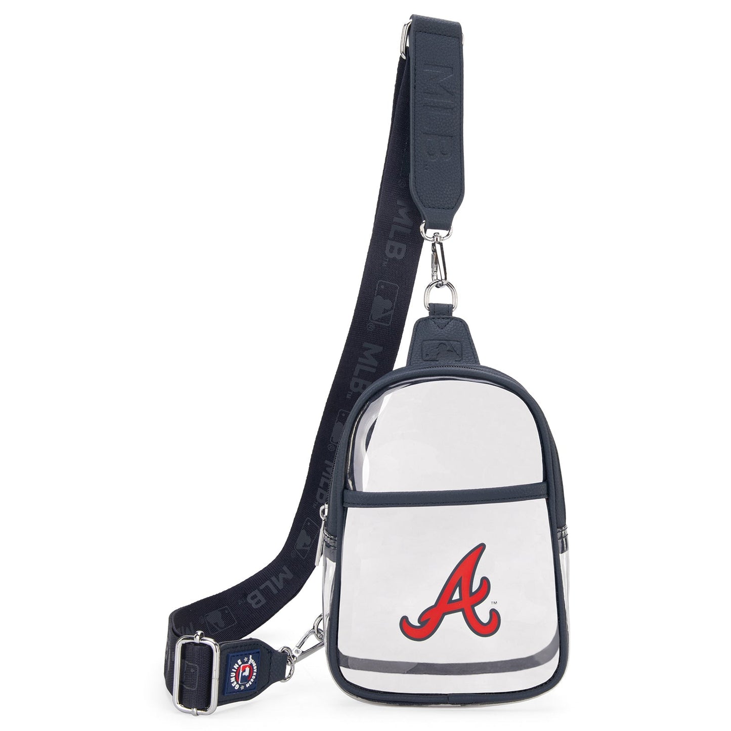 MLB-AB30-001   MLB Atlanta Braves Clear Mini Sling Stadium Bag