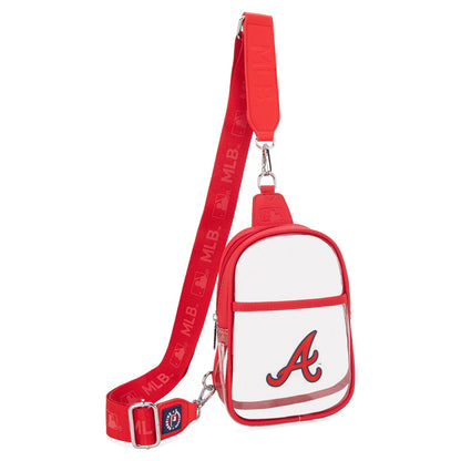 MLB-AB30-001   MLB Atlanta Braves Clear Mini Sling Stadium Bag