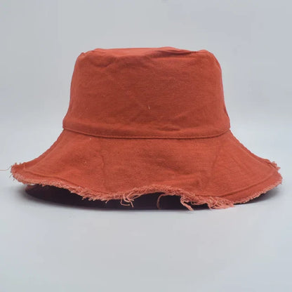 Soft Raw Hem Bucket Hat