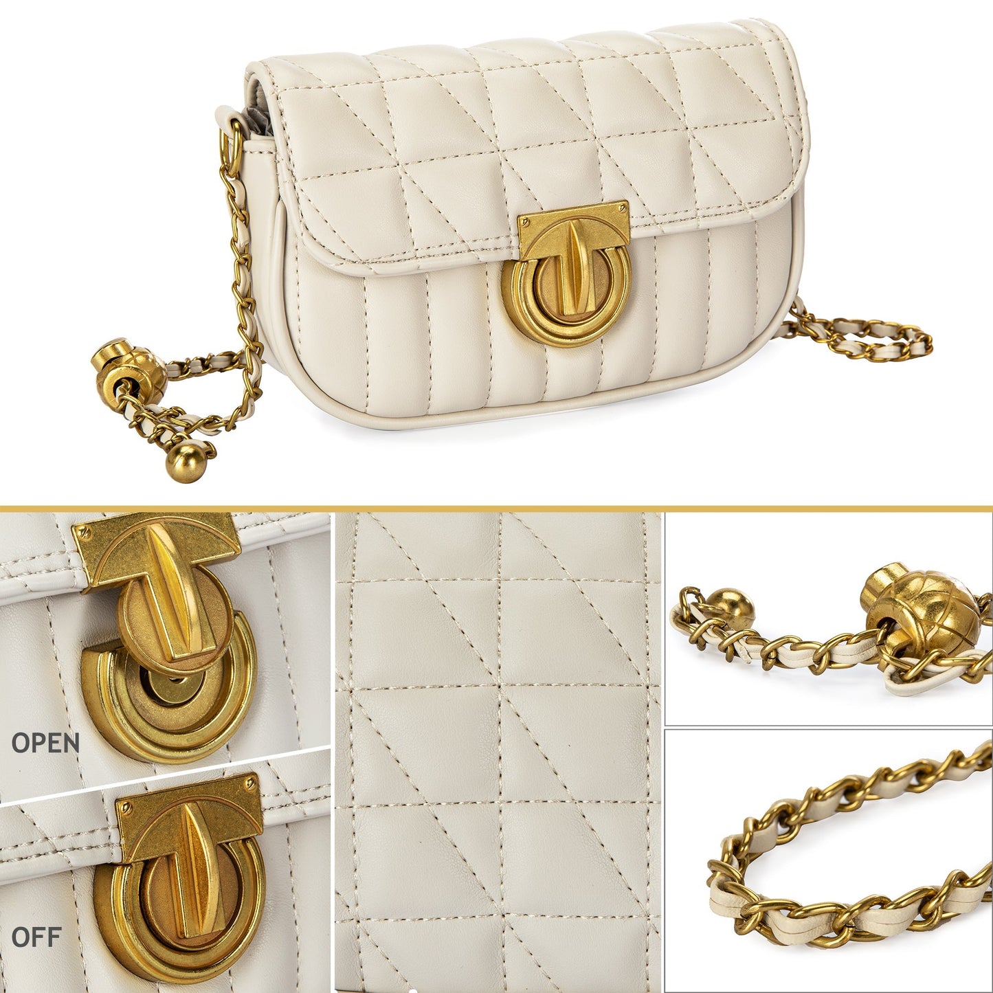 MC-1001 Milan Chiva Fashion Quilted Crossbody Bag