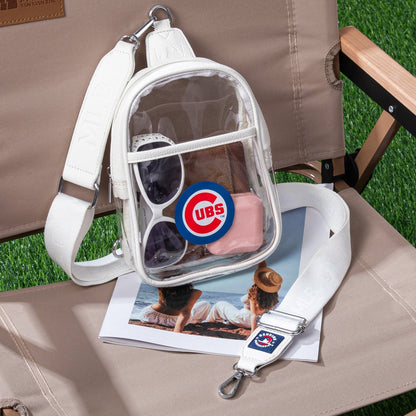 MLB-CB30-001  MLB Chicago Cubs Clear Mini Sling Stadium Bag