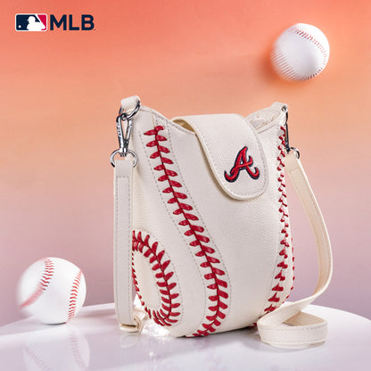 MLB Atlanta Braves Leather Crossbody Bag