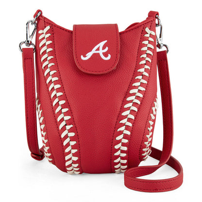 MLB Atlanta Braves Leather Crossbody Bag