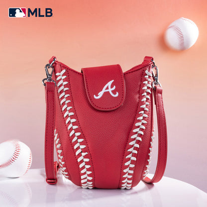 MLB Atlanta Braves Leather Crossbody Bag