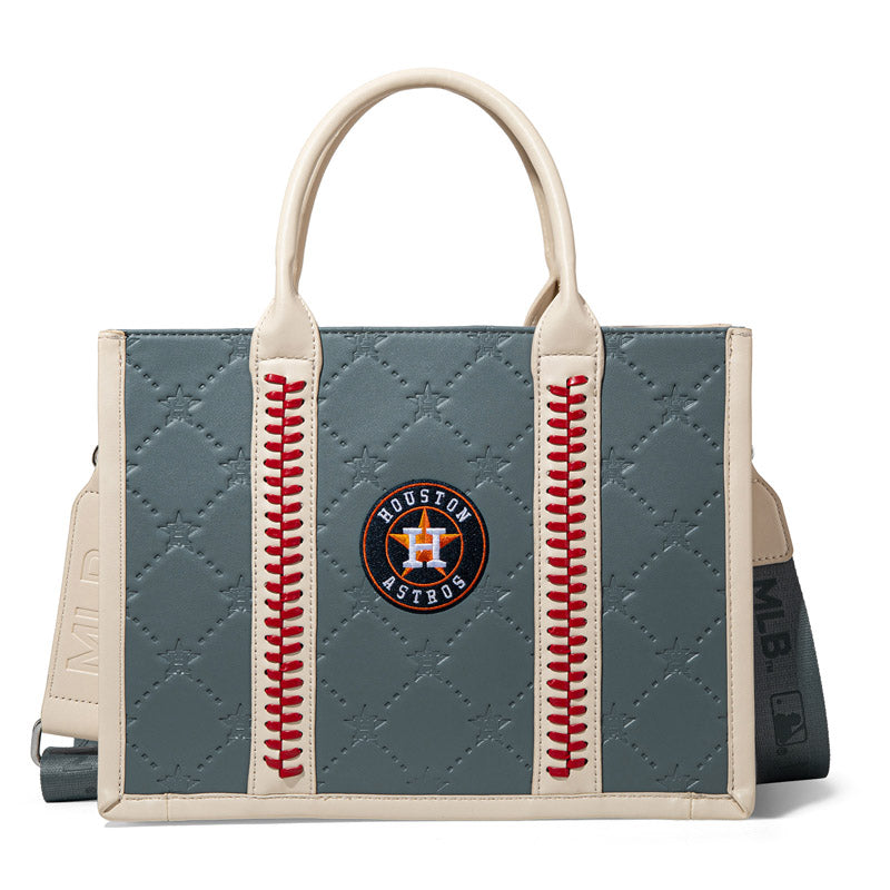 MLB Houston Astros Leather Stitched Crossbody Bag-Jean