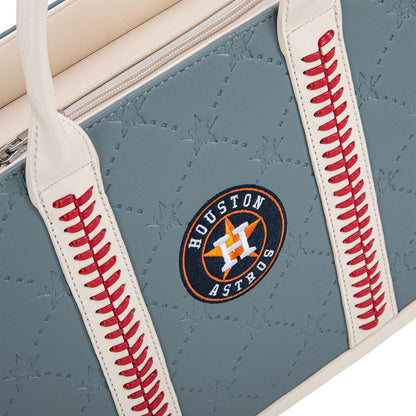 MLB Houston Astros Leather Stitched Crossbody Bag-Jean