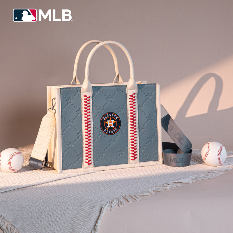 MLB Houston Astros Leather Stitched Crossbody Bag-Jean