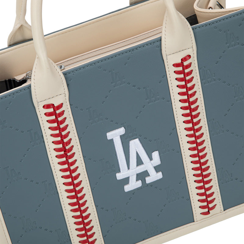 MLB Los Angeles Dodgers Leather Stitched Crossbody Bag-Jean