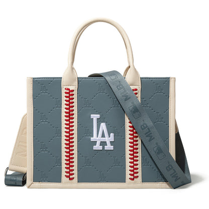 MLB Los Angeles Dodgers Leather Stitched Crossbody Bag-Jean