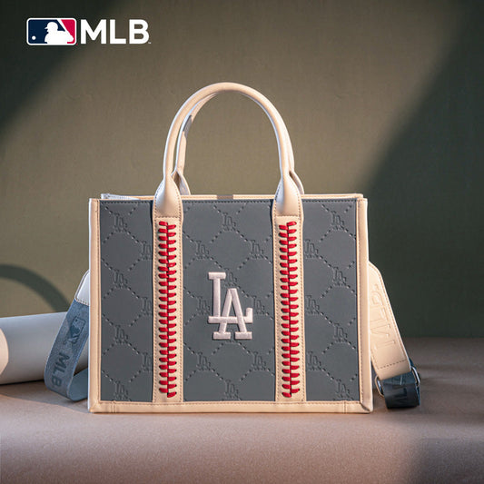 MLB Los Angeles Dodgers Leather Stitched Crossbody Bag-Jean