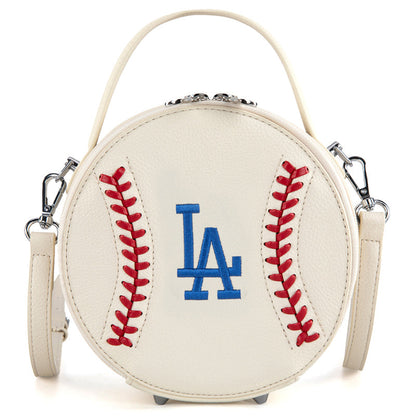 MLB Los Angeles Dodgers Leather Circle Crossbody Bag