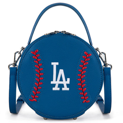 MLB Los Angeles Dodgers Leather Circle Crossbody Bag