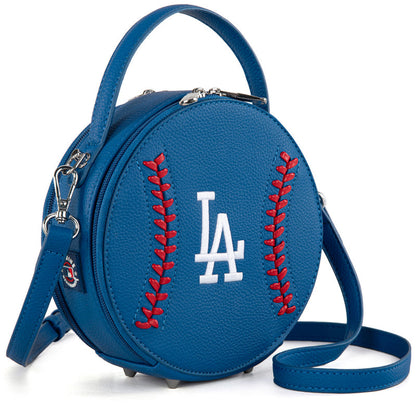 MLB Los Angeles Dodgers Leather Circle Crossbody Bag