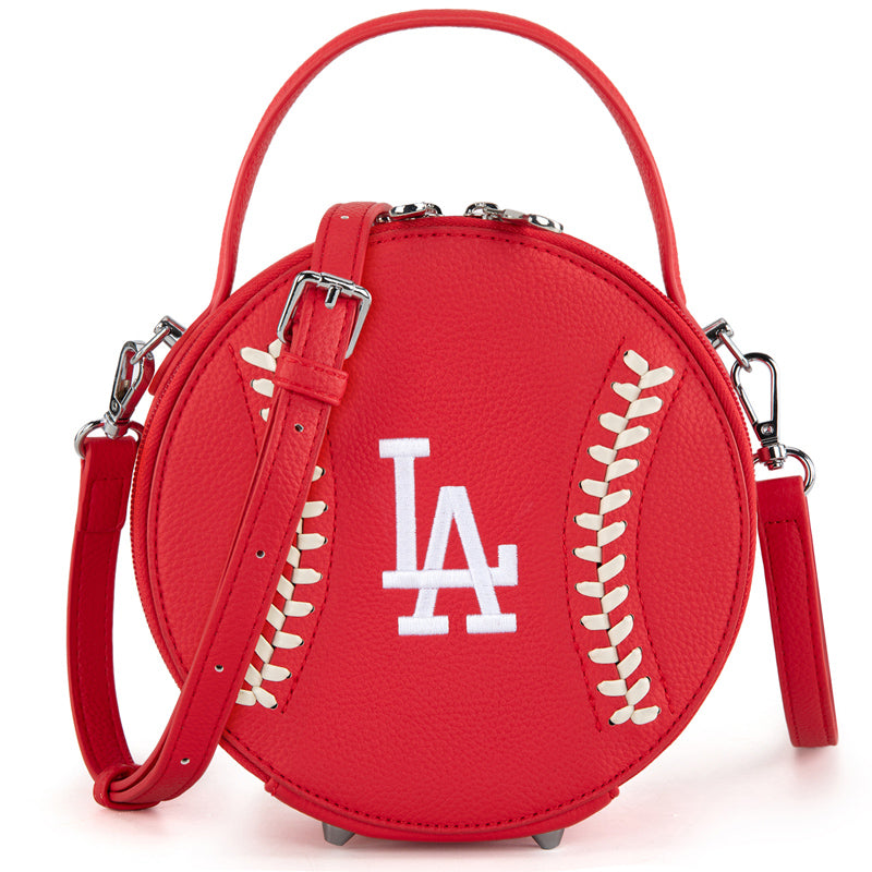 MLB Los Angeles Dodgers Leather Circle Crossbody Bag