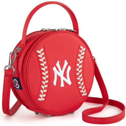 MLB Los Angeles Dodgers Leather Circle Crossbody Bag