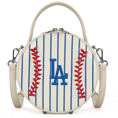 MLB Los Angeles Dodgers Leather Circle Crossbody Bag