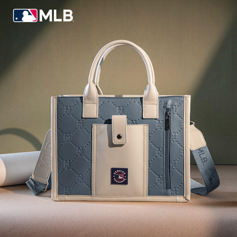 MLB New York Mets Leather Stitched Crossbody Bag-Jean