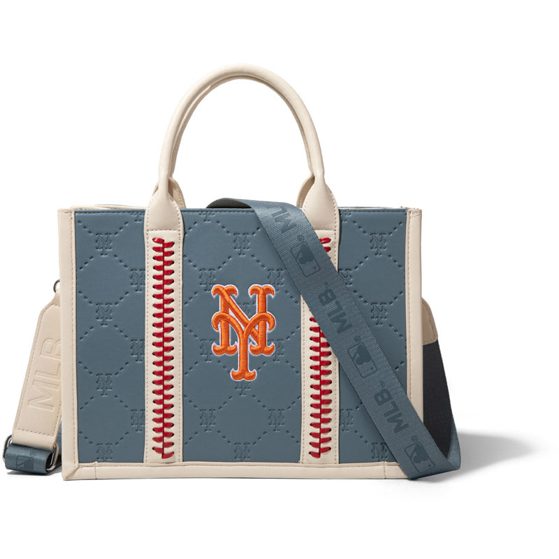 MLB New York Mets Leather Stitched Crossbody Bag-Jean