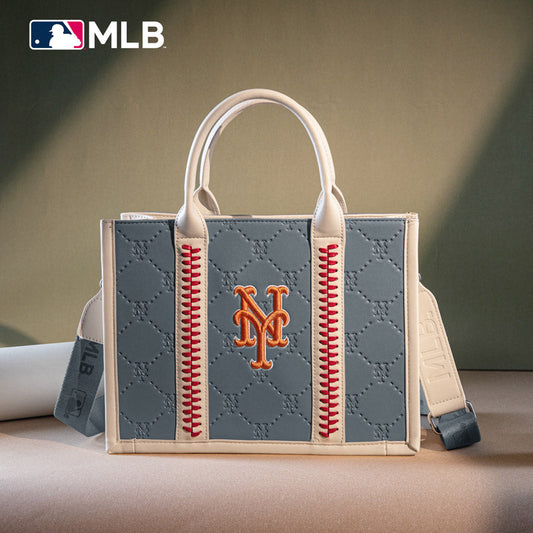 MLB New York Mets Leather Stitched Crossbody Bag-Jean