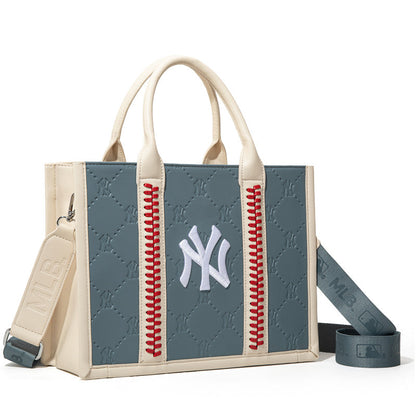 MLB New York Yankees Leather Stitched Crossbody Bag-Jean