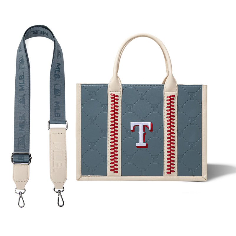 MLB Texas Rangers Leather Stitched Crossbody Bag-Jean