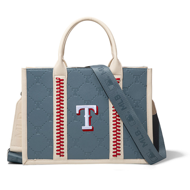 MLB Texas Rangers Leather Stitched Crossbody Bag-Jean