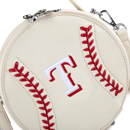 MLB Texas Rangers Leather Circle Crossbody Bag