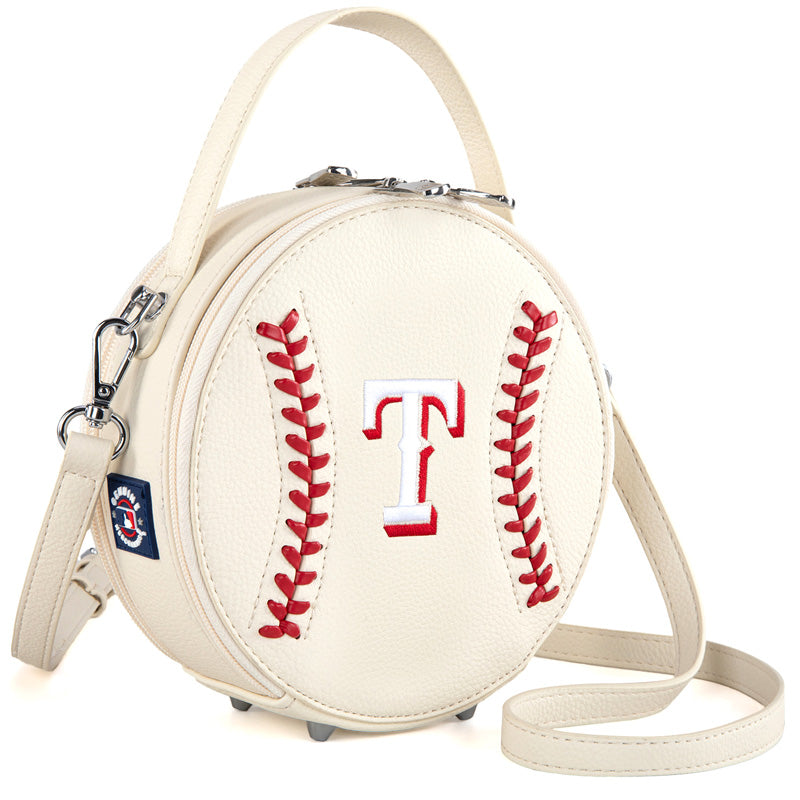 MLB Texas Rangers Leather Circle Crossbody Bag