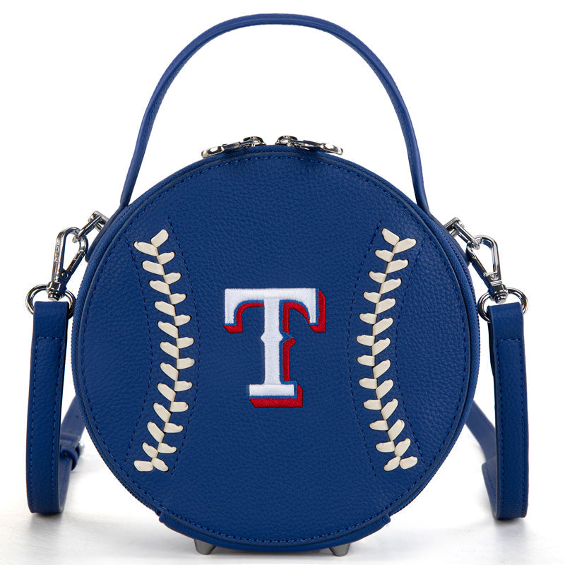 MLB Texas Rangers Leather Circle Crossbody Bag