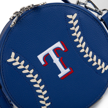 MLB Texas Rangers Leather Circle Crossbody Bag