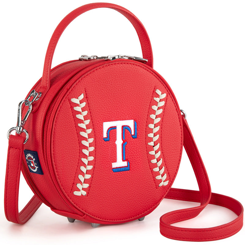 MLB Texas Rangers Leather Circle Crossbody Bag