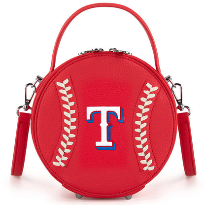 MLB Texas Rangers Leather Circle Crossbody Bag