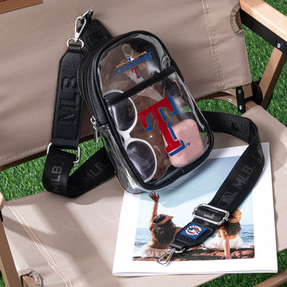 MLB-TB30-001   MLB Texas Rangers Clear Mini Sling Stadium Bag