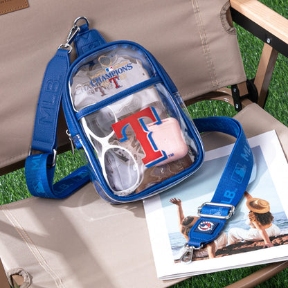 MLB-TB30-001   MLB Texas Rangers Clear Mini Sling Stadium Bag