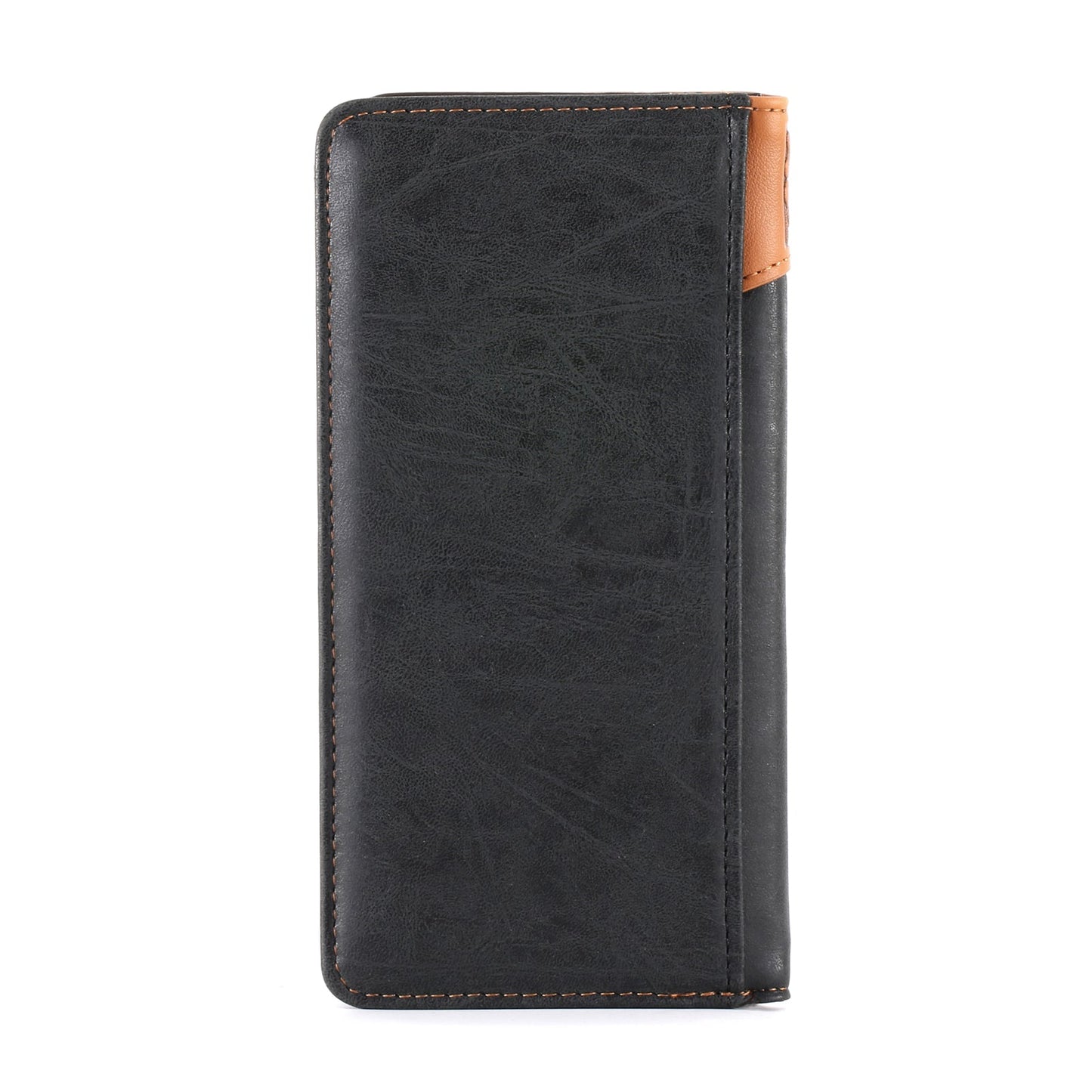 Embossed Vintage Floral  Men's Bifold Long PU Leather Wallet