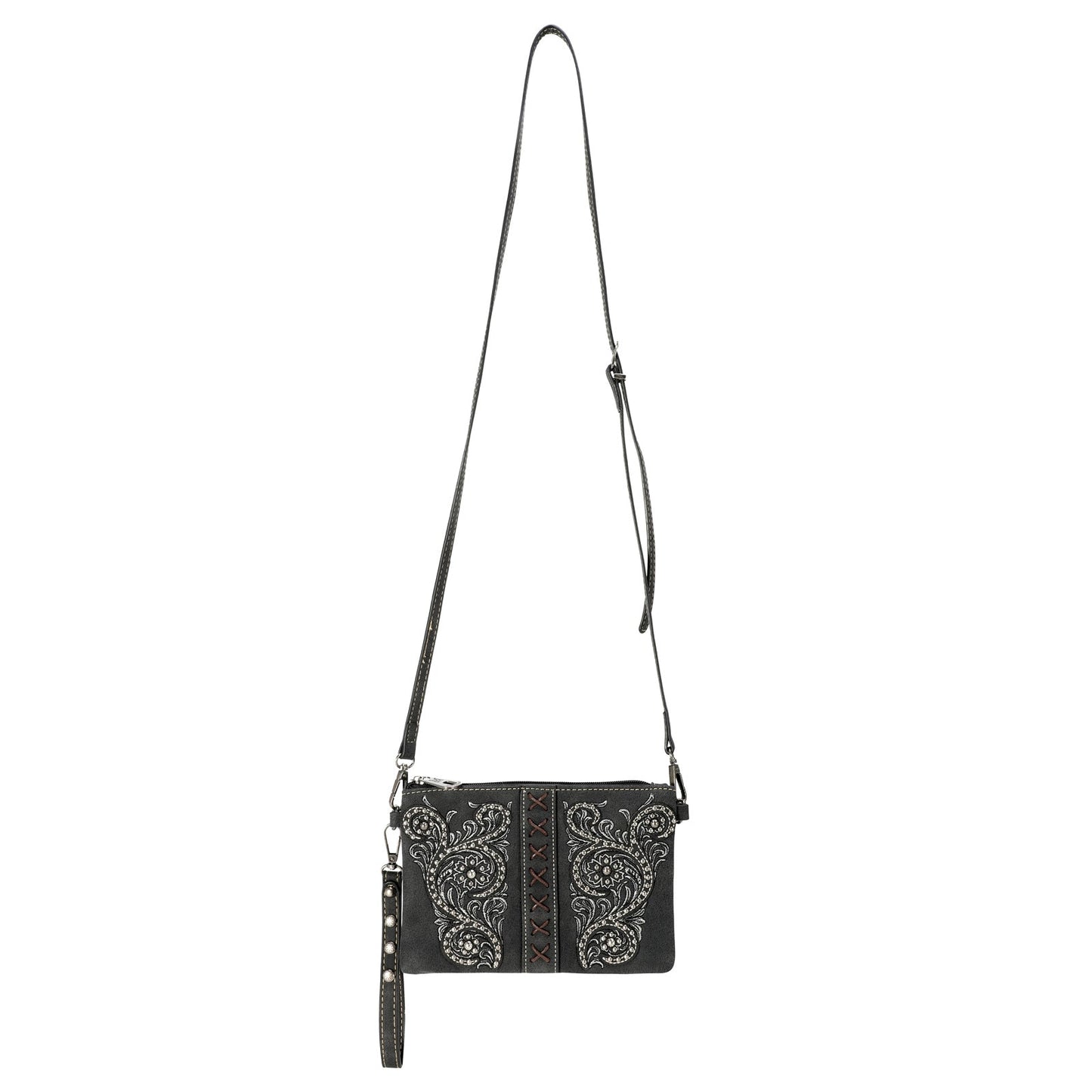 Montana West Floral Embroidered Collection Clutch/Crossbody