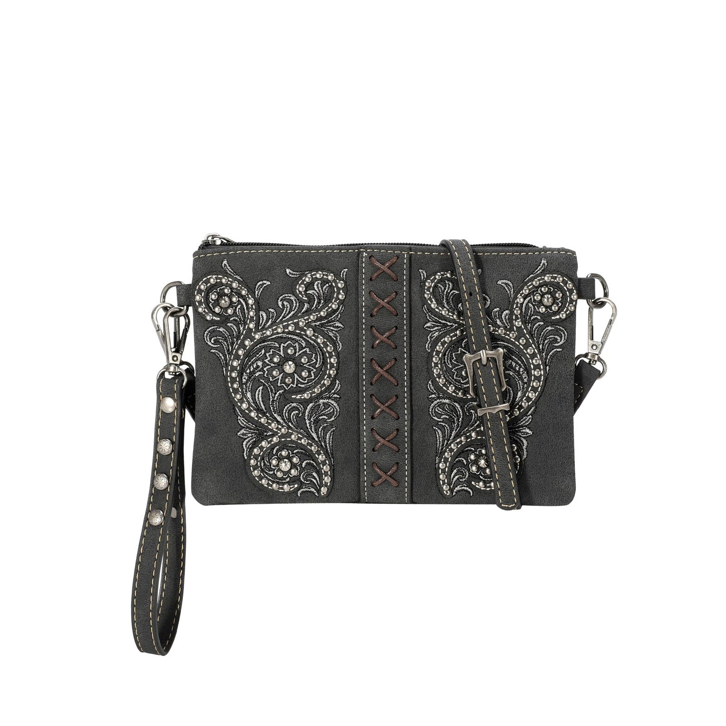 Montana West Floral Embroidered Collection Clutch/Crossbody