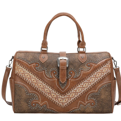 Montana West Buckle Collection Weekender Bag