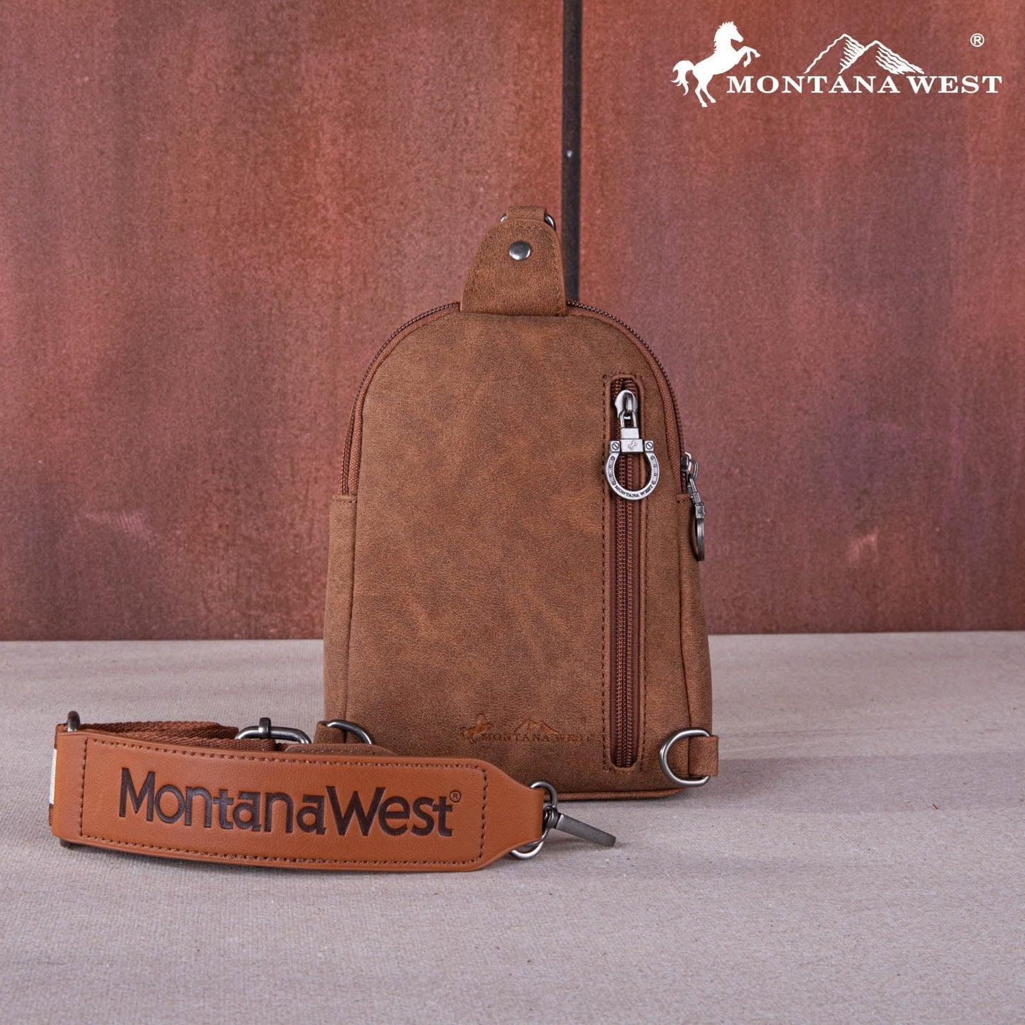 Montana West Embroidered Cut-out Boot Scroll Sling Bag