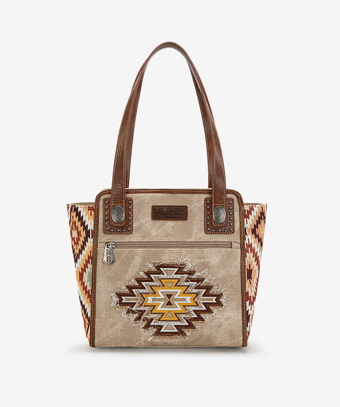 Montana West Aztec Jean Denim Collection Tote