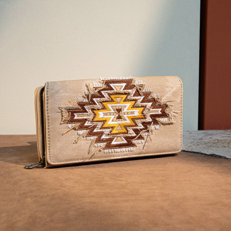 Montana West Aztec Collection Jean Denim Wallet