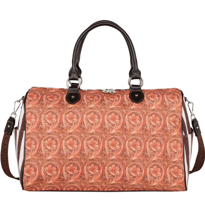 Montana West Floral Print Canvas Weekender Bag