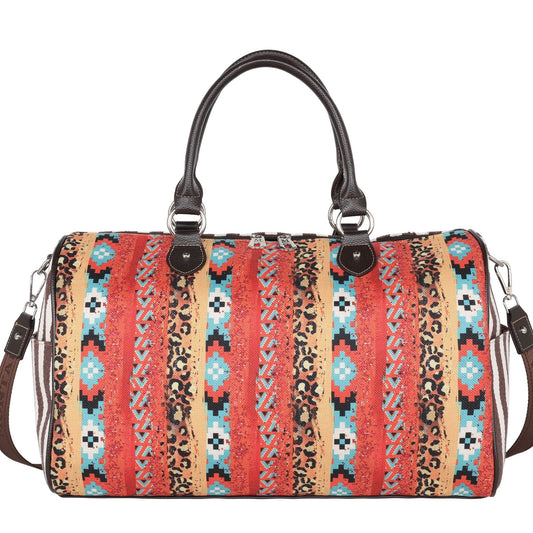 Montana West Aztec Print Canvas Weekender Bag