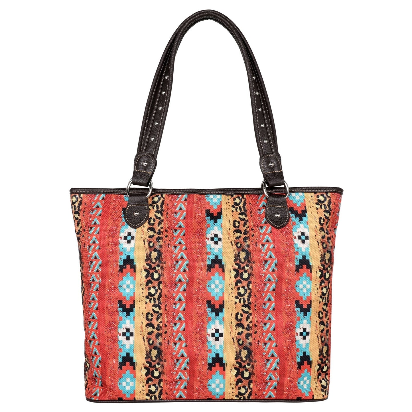 Montana West Aztec Print Canvas Tote Bag