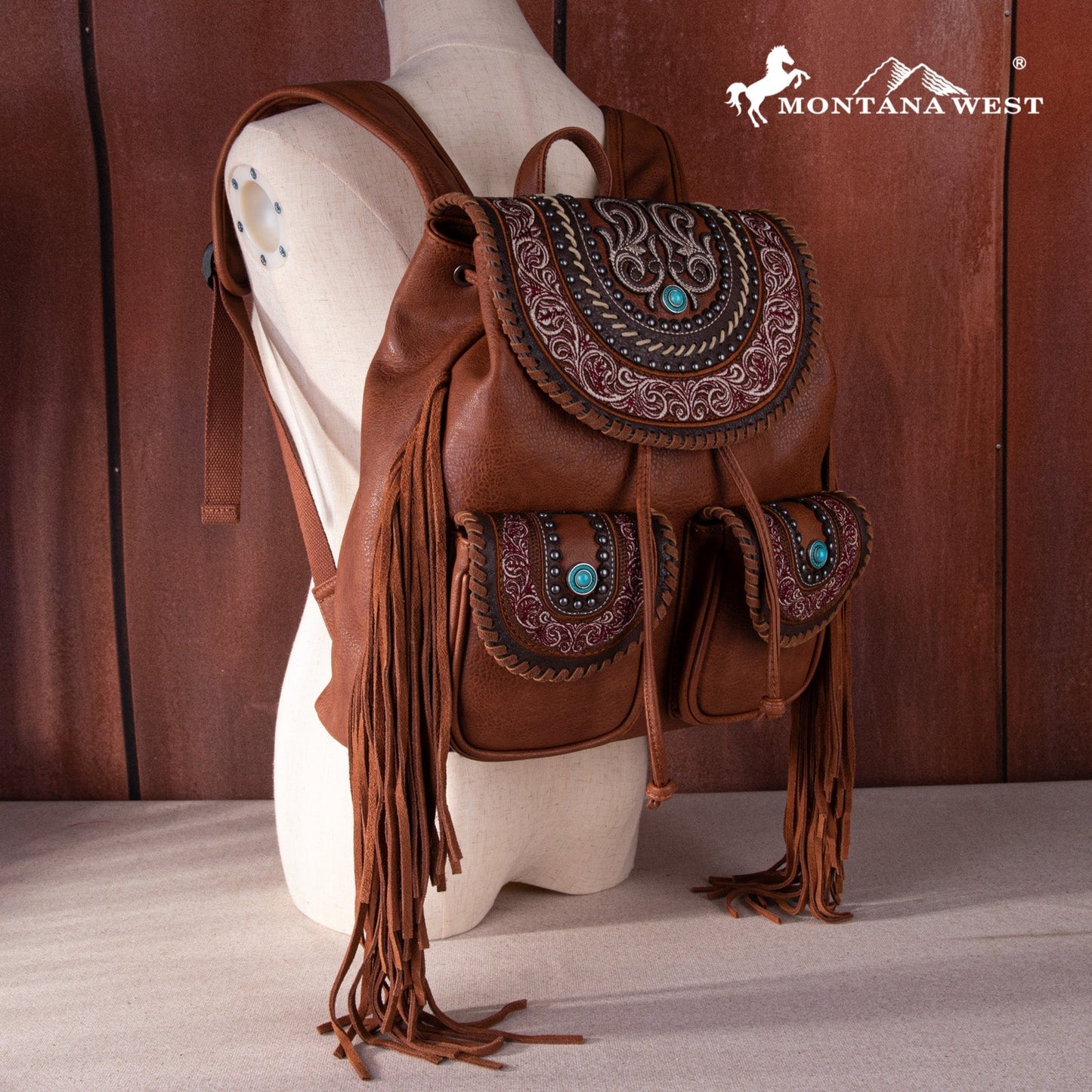 Montana West Floral Embroidered Collection Backpack